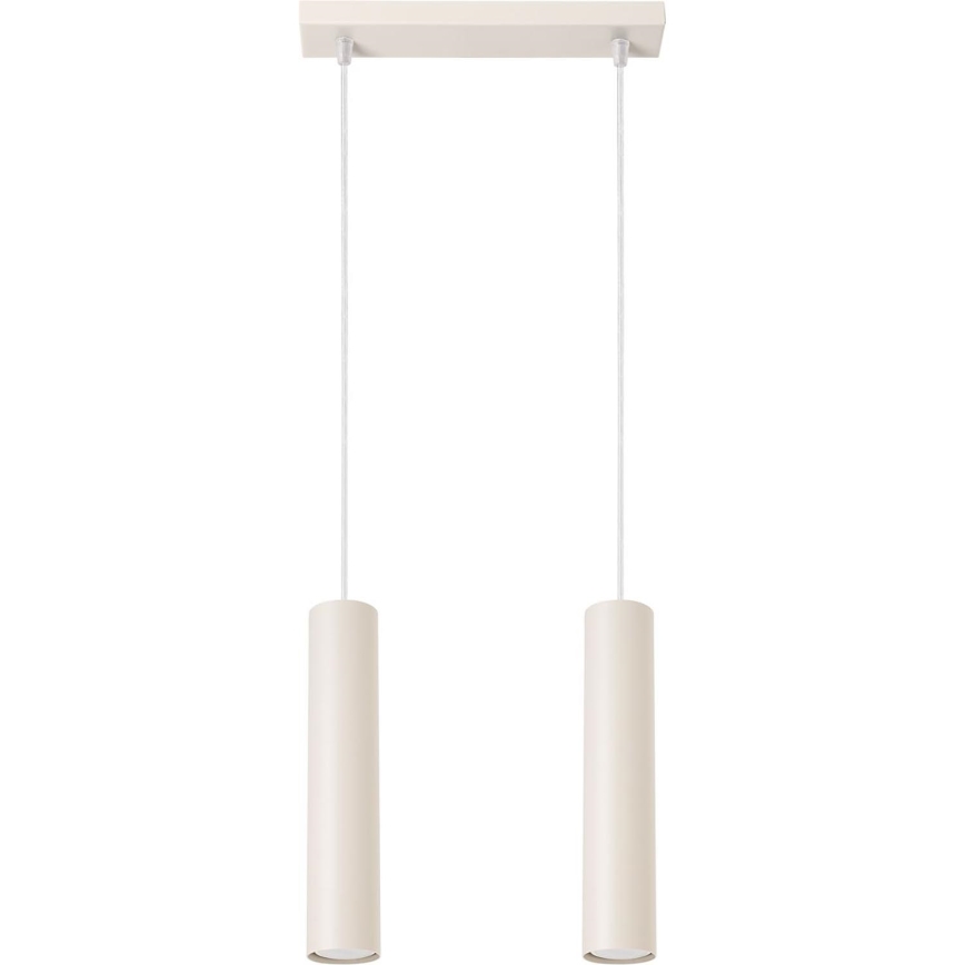 Hanglamp aan een koord LAGOS 2xGU10/10W/230V crème