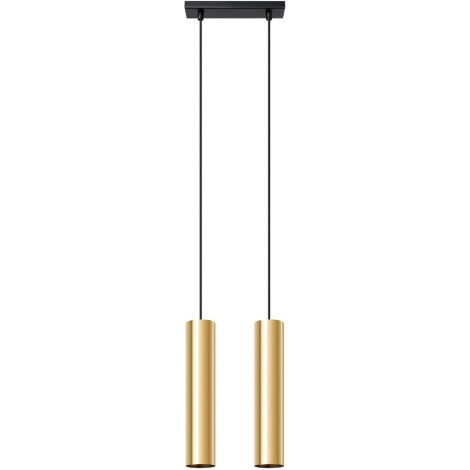 Hanglamp aan een koord LAGOS 2xGU10/10W/230V goud