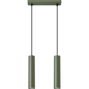 Hanglamp aan een koord LAGOS 2xGU10/10W/230V groen