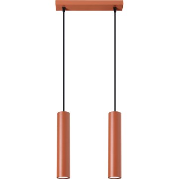 Hanglamp aan een koord LAGOS 2xGU10/10W/230V rood
