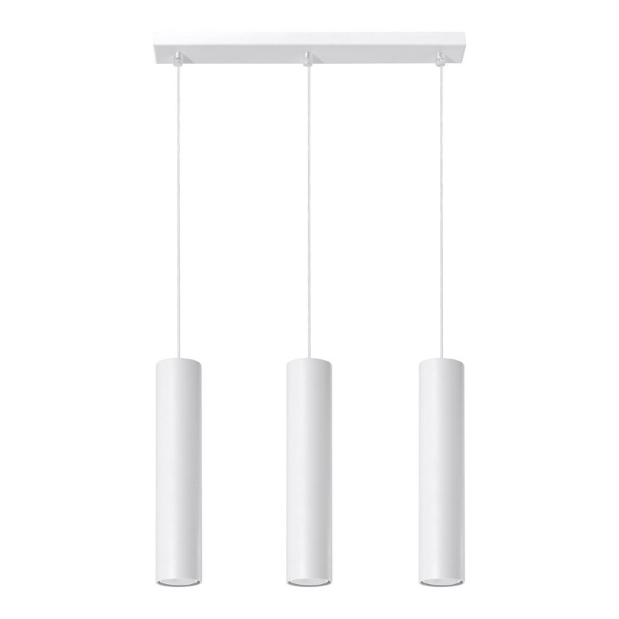 Hanglamp aan een koord LAGOS 3 3xGU10/10W/230V wit