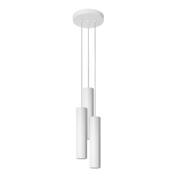 Hanglamp aan een koord LAGOS 3xGU10/10W/230V wit