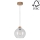 Hanglamp aan een koord LAGUNA 1xE27/60W/230V eiken - FSC-gecertificeerd
