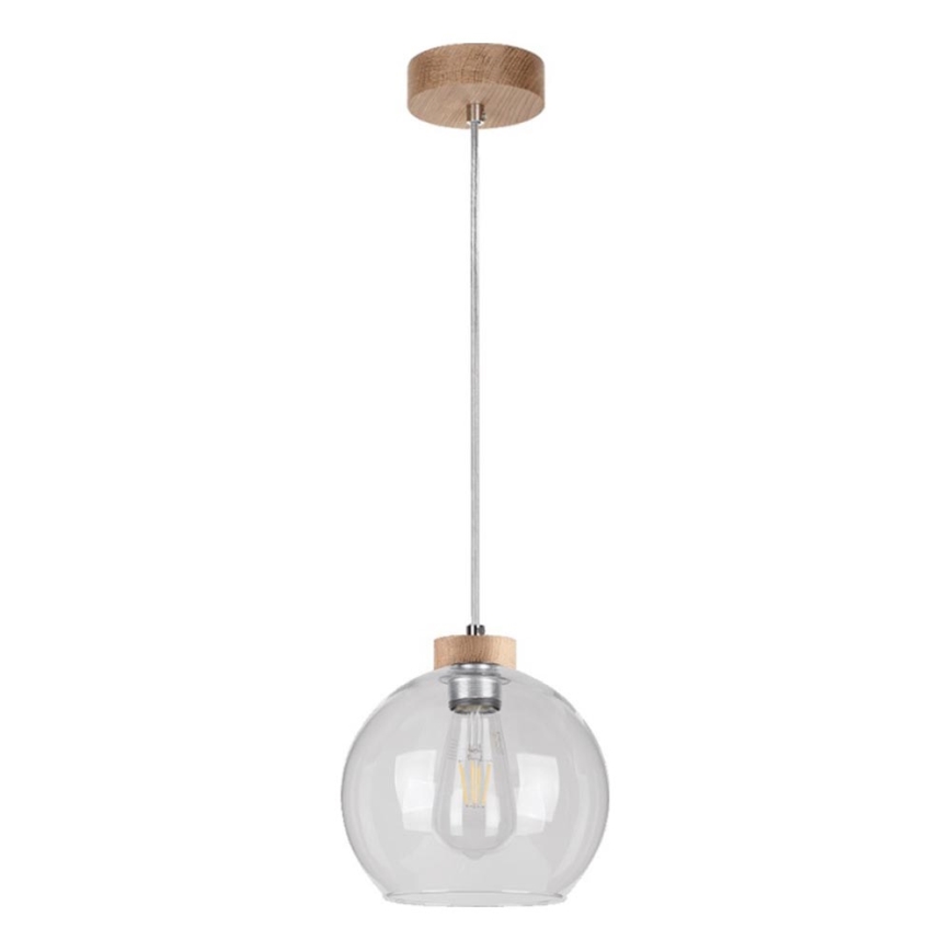 Hanglamp aan een koord LAGUNA 1xE27/60W/230V eiken