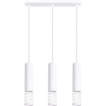Hanglamp aan een koord LAMI 3xGU10/10W/230V wit
