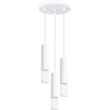 Hanglamp aan een koord LAMI 3xGU10/10W/230V wit