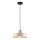 Hanglamp aan een koord LATTE 1xE27/60W/230V beige/zwart/glanzend chroom