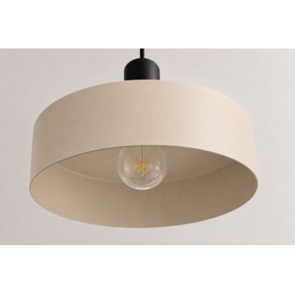 Hanglamp aan een koord LATTE 3xE27/60W/230V beige/zwart