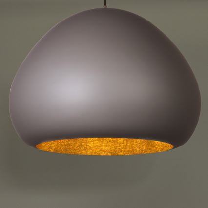 Hanglamp aan een koord LAVA 1xE27/15W/230V taupe/goud