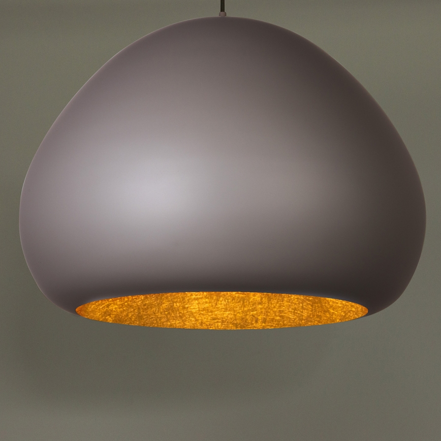 Hanglamp aan een koord LAVA 1xE27/15W/230V taupe/goud