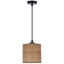 Hanglamp aan een koord LEGNO 1xE27/40W/230V diameter 15 cm bruin