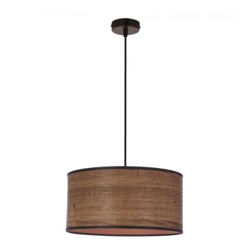 Hanglamp aan een koord LEGNO 1xE27/40W/230V diameter 30 cm bruin