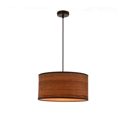 Hanglamp aan een koord LEGNO 1xE27/40W/230V diameter 30 cm bruin