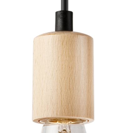 Hanglamp aan een koord LEON 3xE27/60W/230V beuken - FSC gecertificeerd