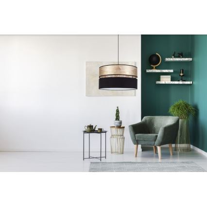 Hanglamp aan een koord LIMA 1xE27/60W/230V goud/zwart