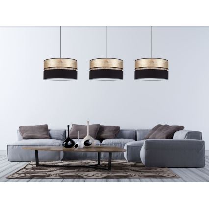 Hanglamp aan een koord LIMA 1xE27/60W/230V goud/zwart