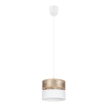 Hanglamp aan een koord LIMA 1xE27/60W/230V gouden/wit