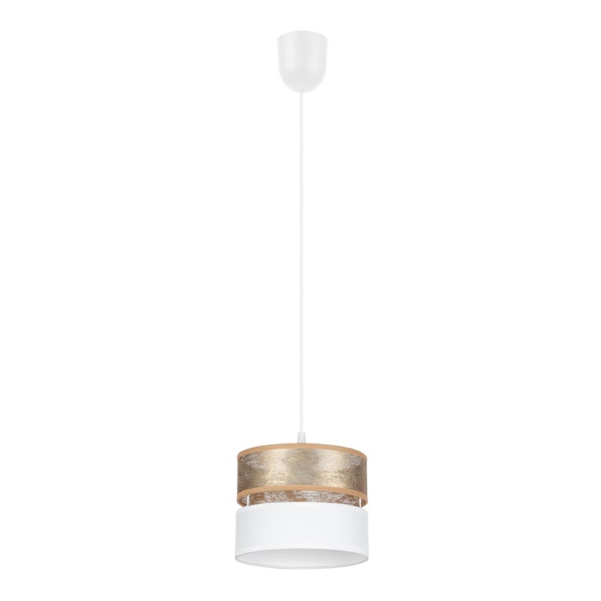 Hanglamp aan een koord LIMA 1xE27/60W/230V gouden/wit