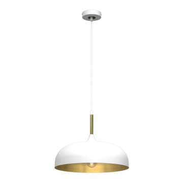 Hanglamp aan een koord LINCOLN 1xE27/60W/230V d. 35 cm wit