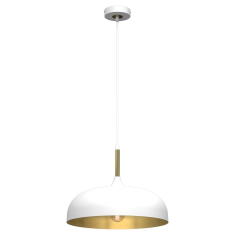 Hanglamp aan een koord LINCOLN 1xE27/60W/230V d. 35 cm wit
