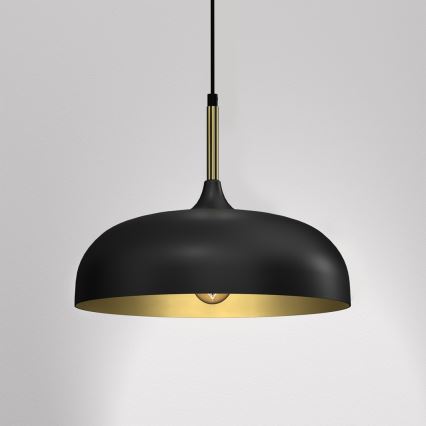 Hanglamp aan een koord LINCOLN 1xE27/60W/230V d. 35 cm zwart