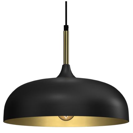 Hanglamp aan een koord LINCOLN 1xE27/60W/230V d. 35 cm zwart