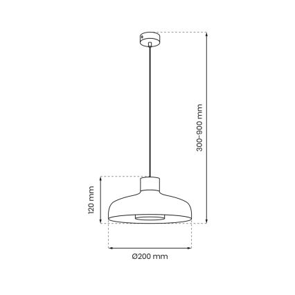 Hanglamp aan een koord LINEA 1xGX53/12W/230V zwart