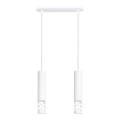 Hanglamp aan een koord LIRO 2xGU10/10W/230V wit
