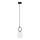 Hanglamp aan een koord LISTER 1xE14/10W/230V zwart/wit