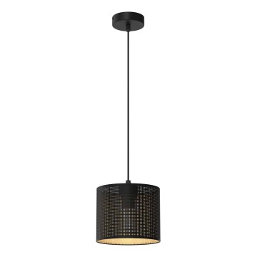 Hanglamp aan een koord LOFT SHADE 1xE27/60W/230V diameter 18 cm zwart/gouden