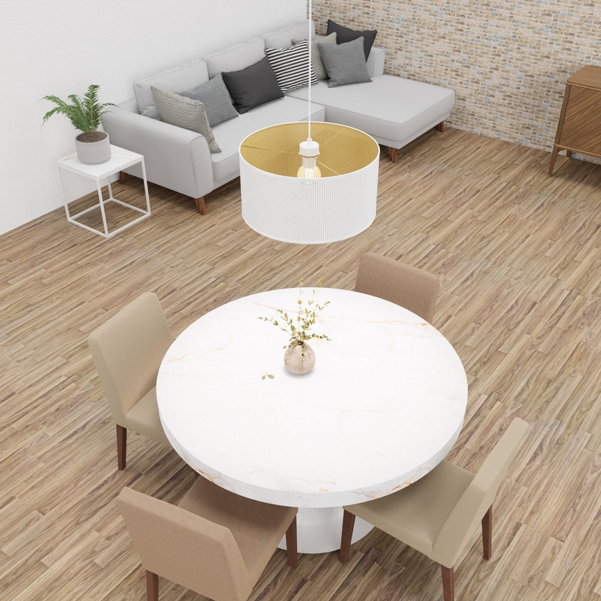 Hanglamp aan een koord LOFT SHADE 1xE27/60W/230V diameter 40 cm wit/gouden