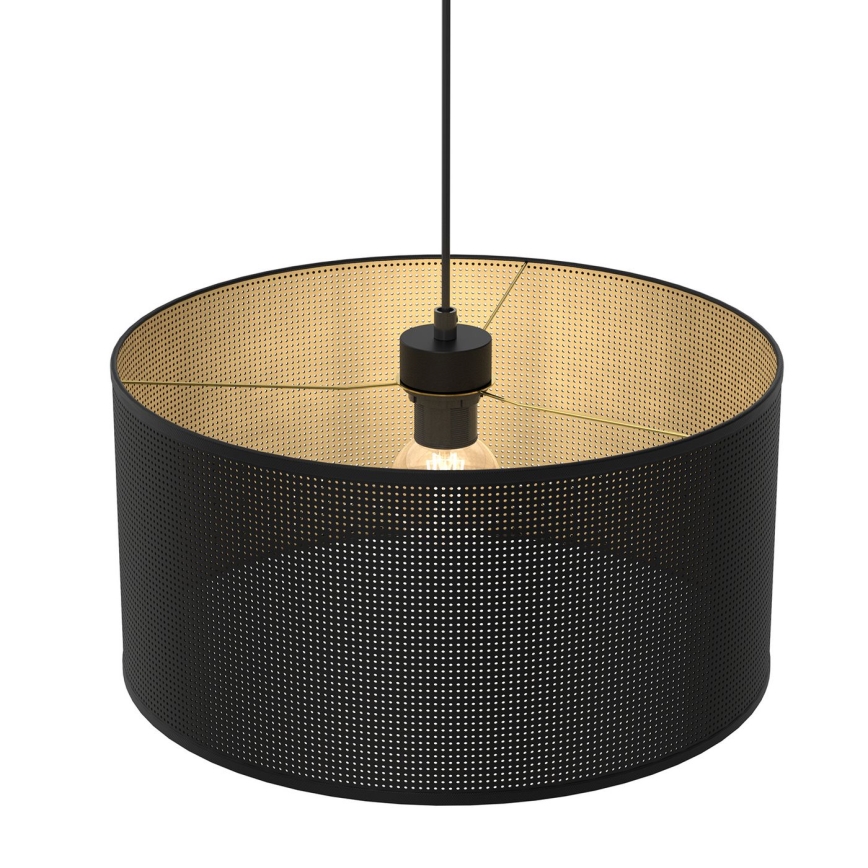 Hanglamp aan een koord LOFT SHADE 1xE27/60W/230V diameter 40 cm zwart/gouden