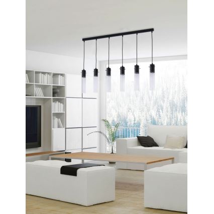 Hanglamp aan een koord LOOK GRAPHITE 6xGU10/10W/230V