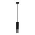 Hanglamp aan een koord LOOPEZ 1xGU10/10W/230V zwart/glanzend chroom