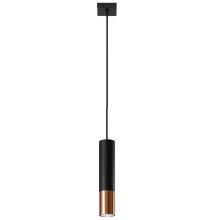Hanglamp aan een koord LOOPEZ 1xGU10/40W/230V zwart/koper