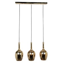 Hanglamp aan een koord LUGANO 3xE14/40W/230V goud