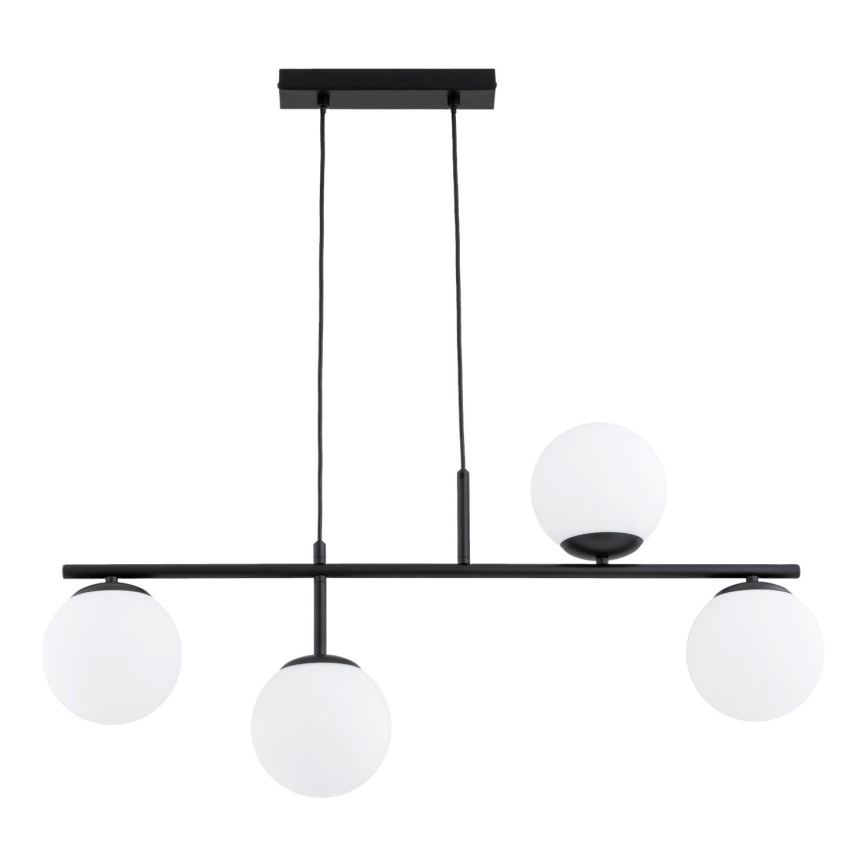 Hanglamp aan een koord LUNA 4xE14/10W/230V zwart