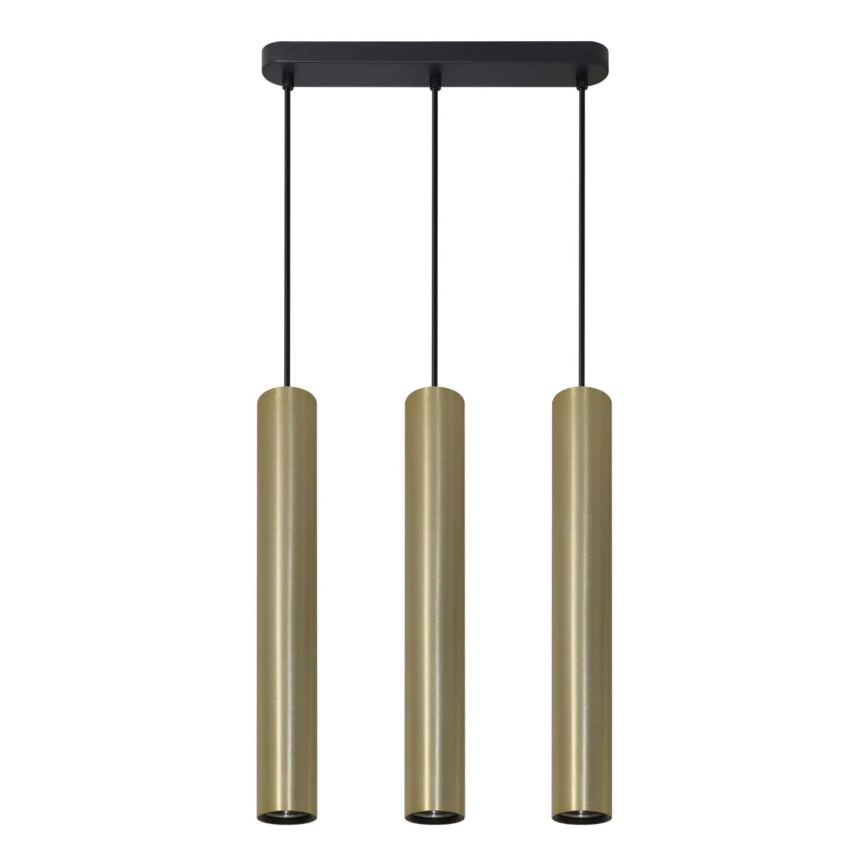 Hanglamp aan een koord LUNGOMARE 3xGU10/10W/230V goud