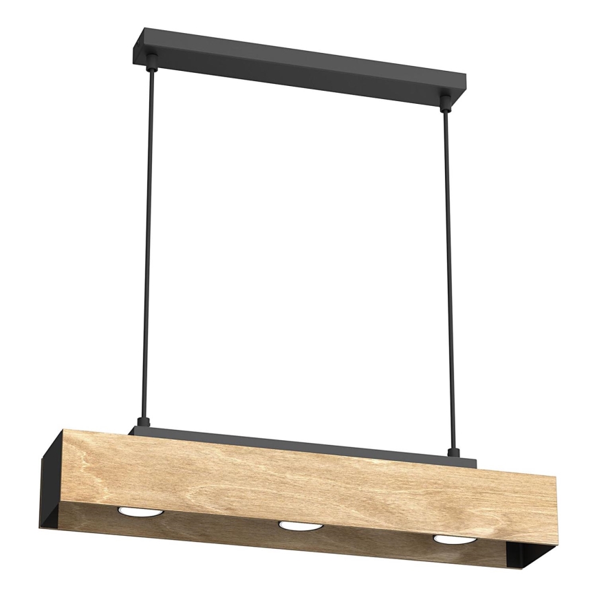Hanglamp aan een koord MAISON 3xGU10/8W/230V bruin/eiken