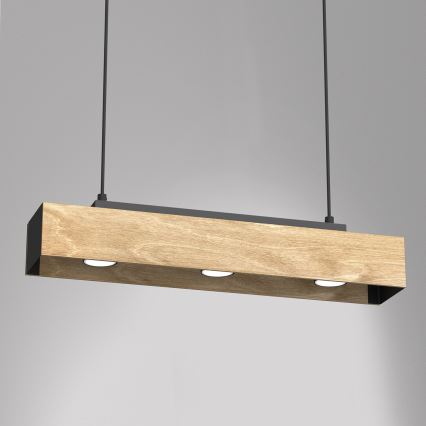 Hanglamp aan een koord MAISON 3xGU10/8W/230V bruin/eiken