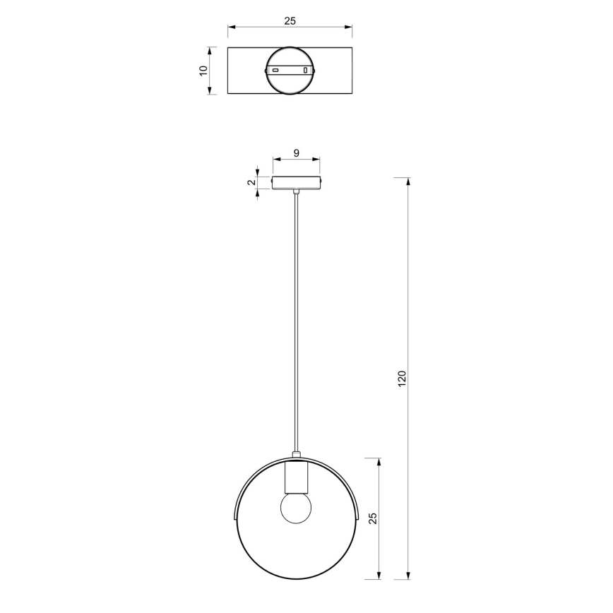 Hanglamp aan een koord MALM 1xE27/60W/230V