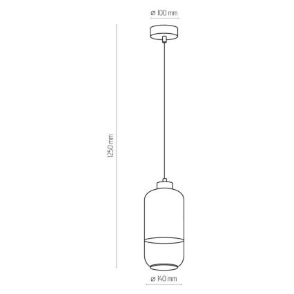 Hanglamp aan een koord MARCO 1xE27/60W/230V wit