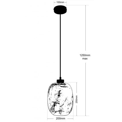 Hanglamp aan een koord MARLBE 1xE27/60W/230V paars