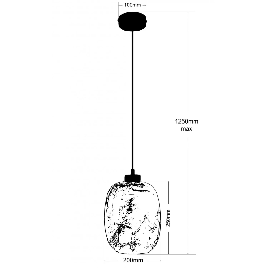 Hanglamp aan een koord MARLBE 1xE27/60W/230V paars
