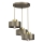 Hanglamp aan een koord MARTI 3xE27/15W/230V messing/goud