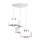 Hanglamp aan een koord MARTI 3xE27/15W/230V wit/glanzend chroom