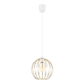 Hanglamp aan een koord MATT 1xE27/60W/230V wit/gouden