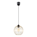 Hanglamp aan een koord MATT 1xE27/60W/230V zwart/gouden