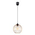 Hanglamp aan een koord MATT 1xE27/60W/230V zwart/koper