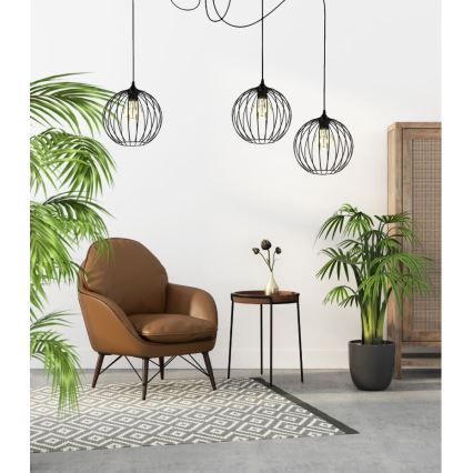 Hanglamp aan een koord MATT 3xE27/60W/230V spin